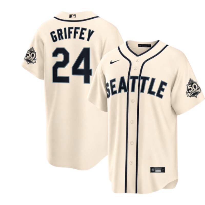 KJR⭐︎ Youth Seattle Mariners Ken Griffey Jr. Cream Alternate Steelheads