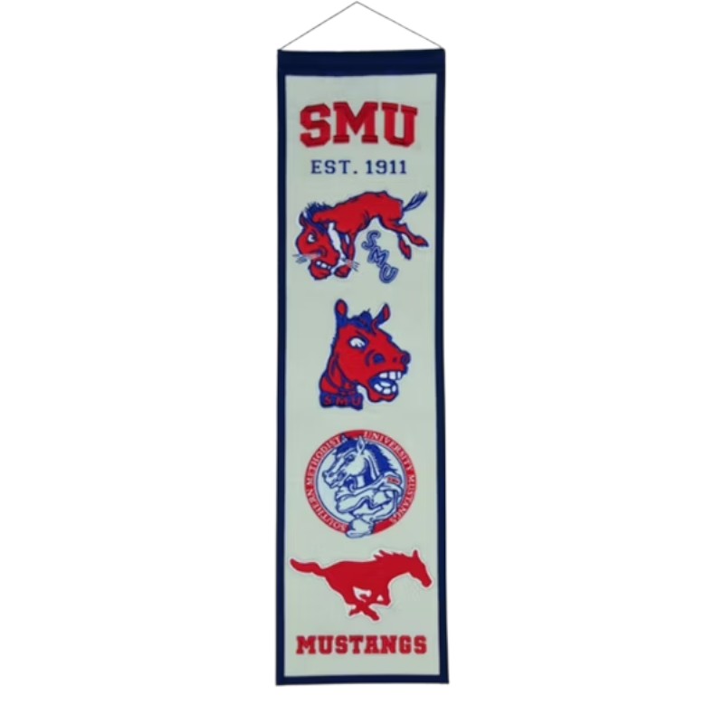 SMU Mustangs Team 8in x 32in Heritage Banner
