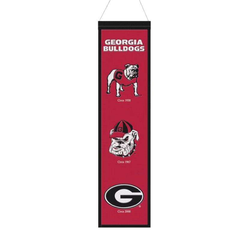 Georgia Bulldogs Team 8in x 32in Heritage Banner