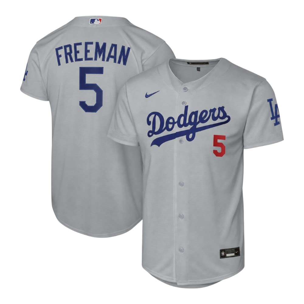 Youth Los Angeles Dodgers Freddie Freeman Gray Nike Alternate Stadium Jersey