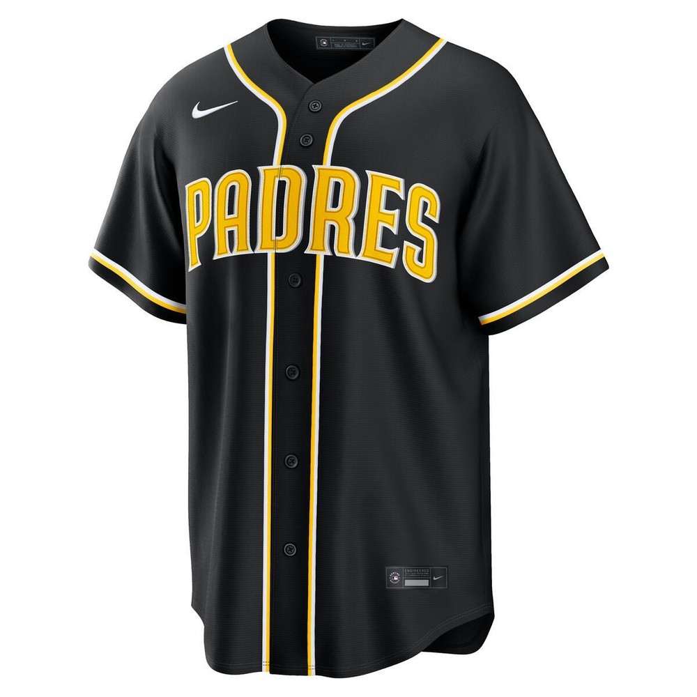 San Diego Padres Jackson Merrill Black and Yellow "Lights Out" Nike Fashion Replica Jersey