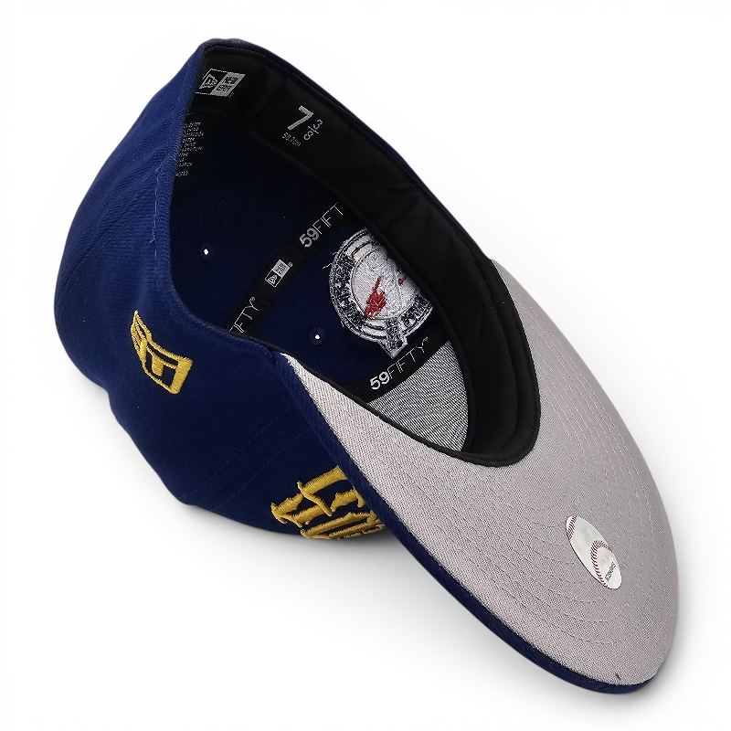 Los Angeles Dodgers Dark Royal Leon the Lab Back to Champs Patch Grey UV New Era 59FIFTY Fitted Hat
