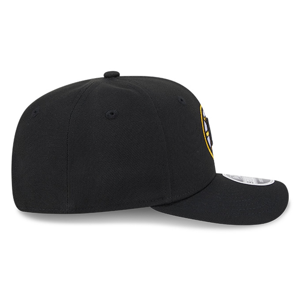 Boston Bruins Black New Era 9SEVENTY Stretch-Snap Hat