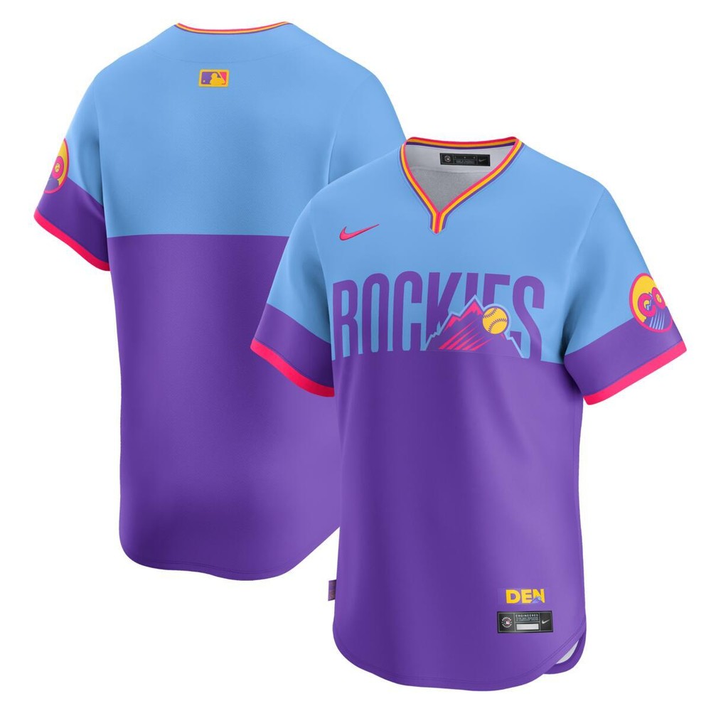 Colorado Rockies Purple 2025 City Connect Blank Nike MLB Limited Jersey