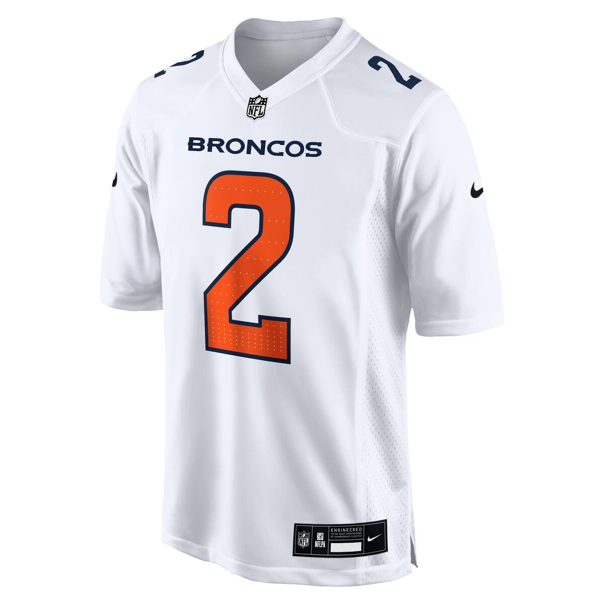 Denver Broncos Patrick Surtain II Tundra White Nike Game Jersey