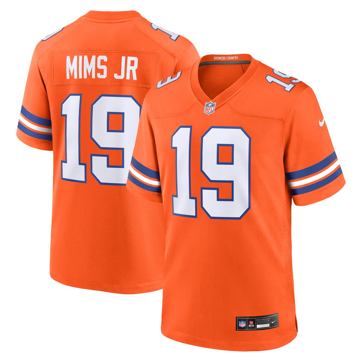 Denver Broncos Marvin Mims Jr. Orange Mile High Collection 1977 Throwback Nike Game Jersey