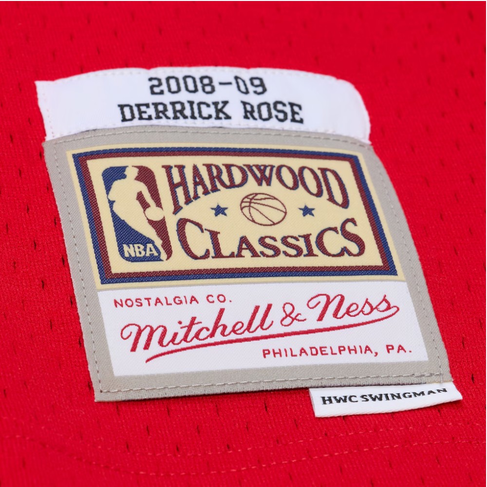 Chicago Bulls Derrick Rose Red Mitchell & Ness 2008-09 Hardwood Classics Swingman Jersey