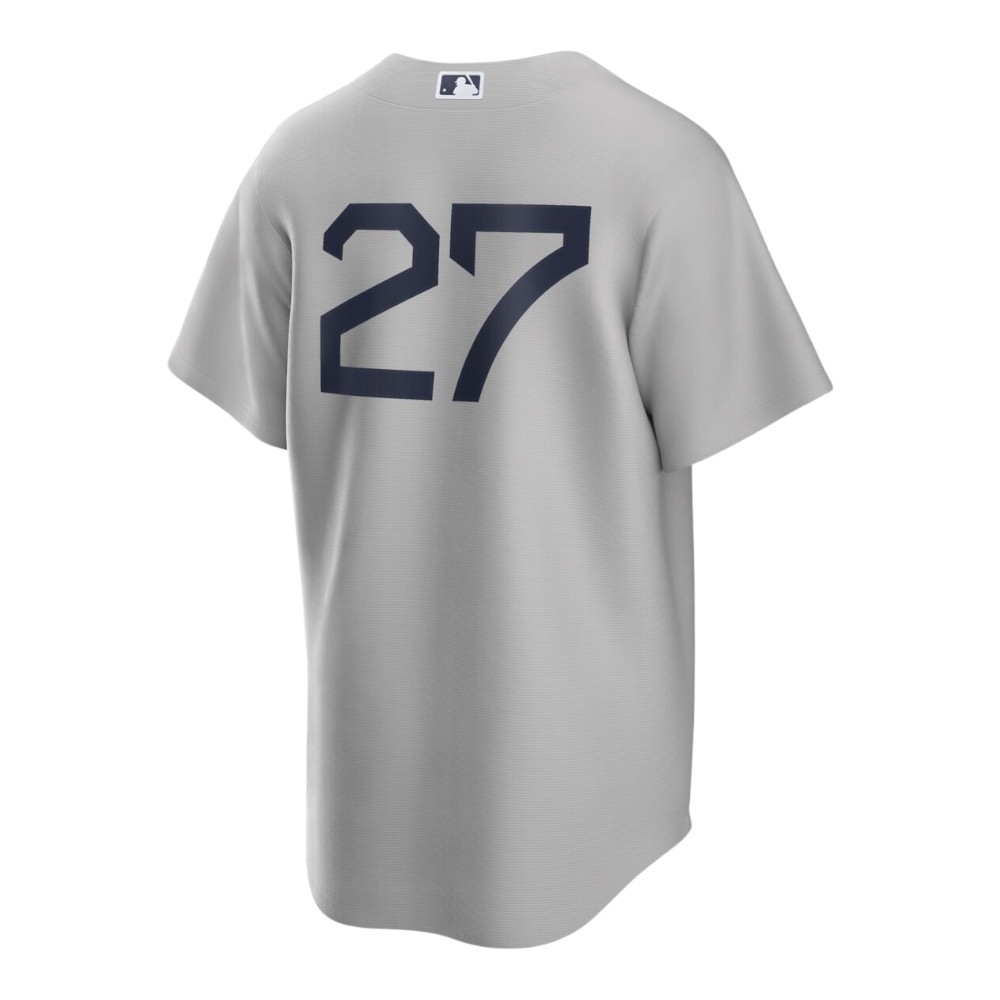 New York Yankees Giancarlo Stanton #27 Gray Field of Dreams Nike Replica Jersey