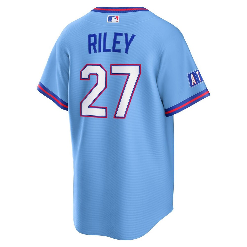 Atlanta Braves Austin Riley Light Blue Alternate Nike Stadium Player Jersey