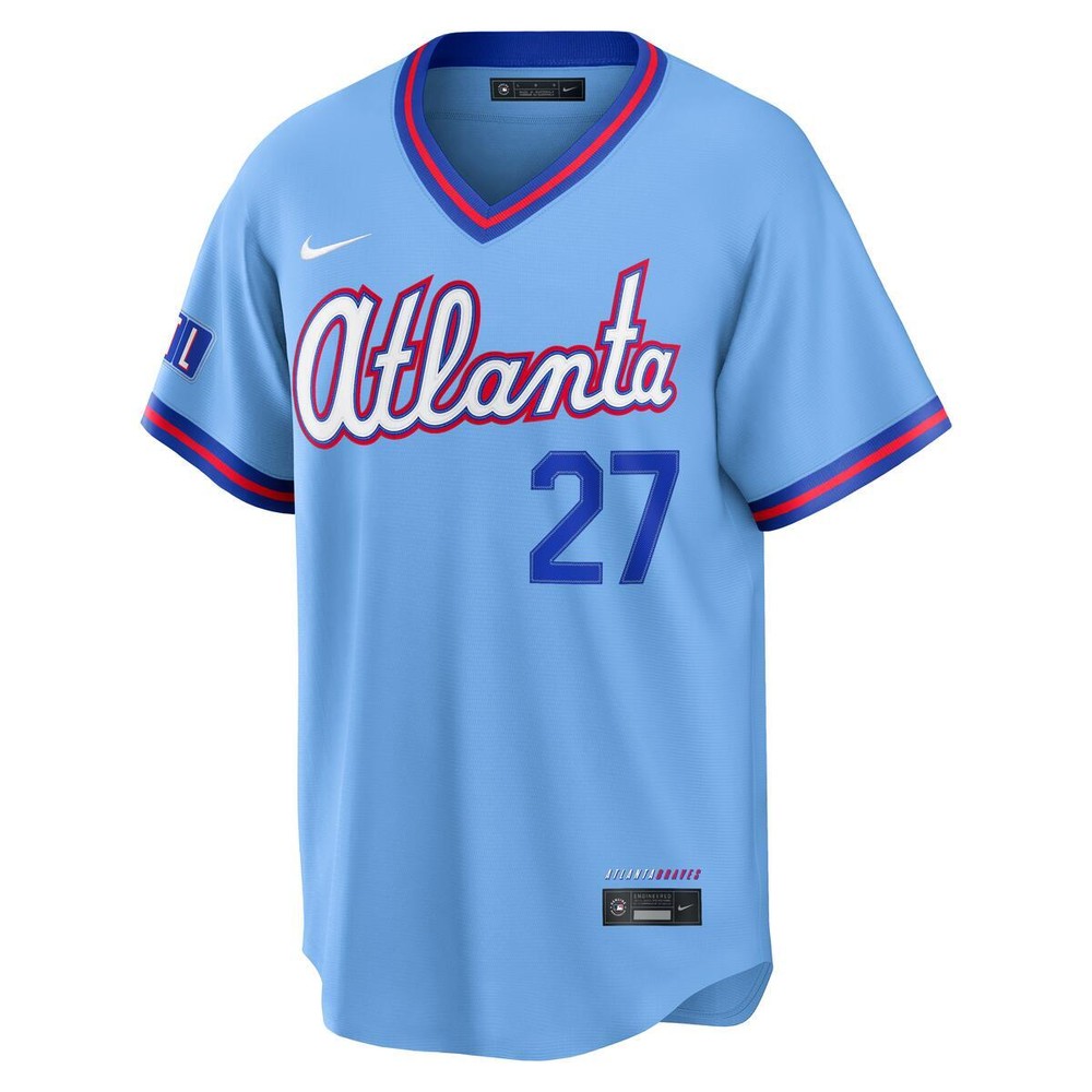 Atlanta Braves Austin Riley Light Blue Alternate Nike Stadium Player Jersey