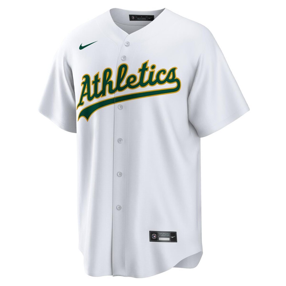 Oakland Athletics White Home Blank Nike Replica Jersey