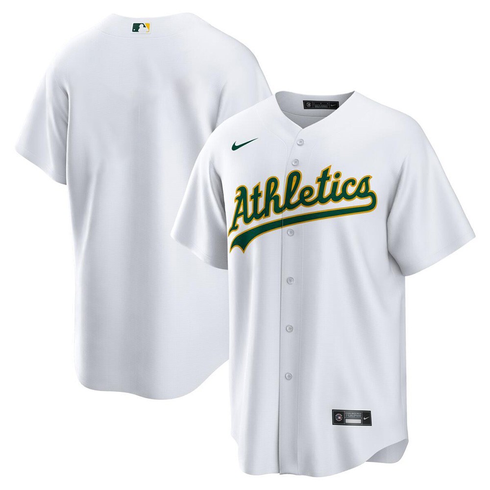 Oakland Athletics White Home Blank Nike Replica Jersey