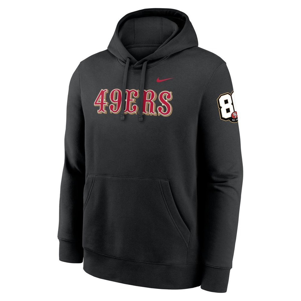 San Francisco 49ers Black 80th Anniversary Goal Line Club Nike Fleece Hoodie
