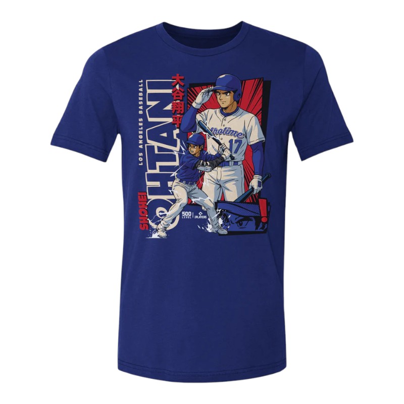 Los Angeles Dodgers Shohei Ohtani Royal D Anime 500 Level T-Shirt