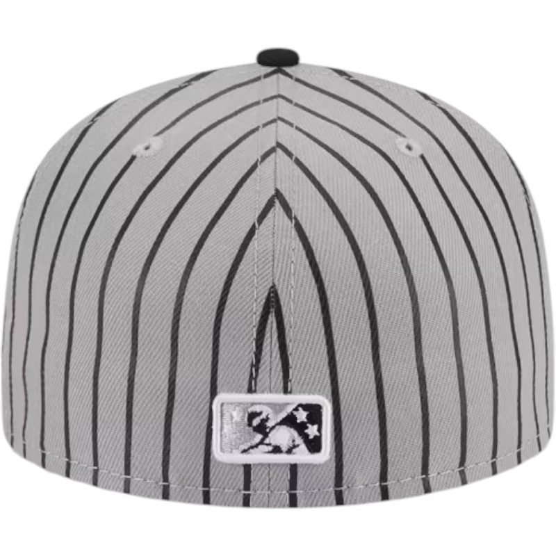 Frisco Rough Riders Gray and Black Pinstripe Authentic Collection On-Field MiLB 59FIFTY Fitted Hat