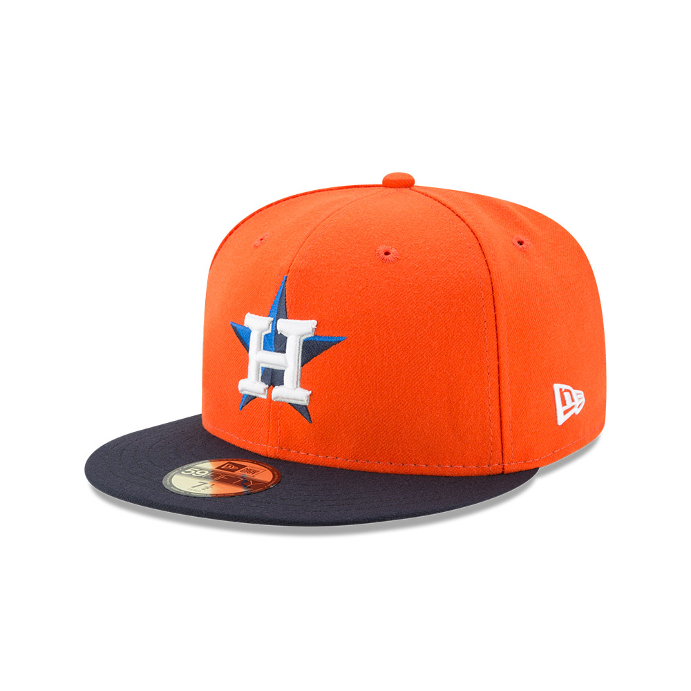 Houston Astros Orange and Navy Alternate Authentic Collection On-Field New Era 59FIFTY Fitted Hat