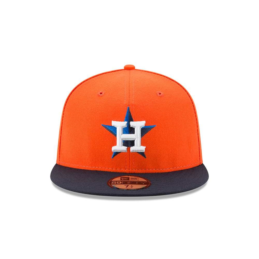 Houston Astros Orange and Navy Alternate Authentic Collection On-Field New Era 59FIFTY Fitted Hat