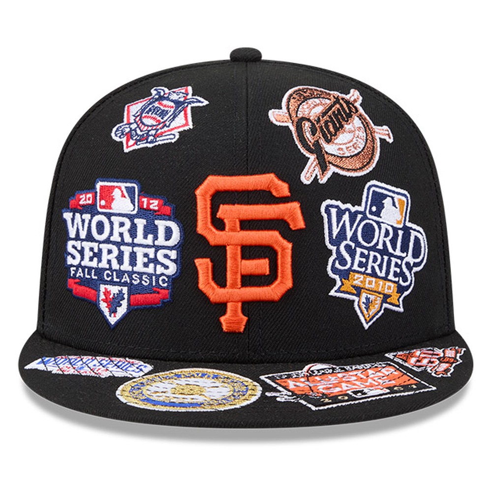 San Francisco Giants Black Patches All Over New Era 59FIFTY Fitted Hat