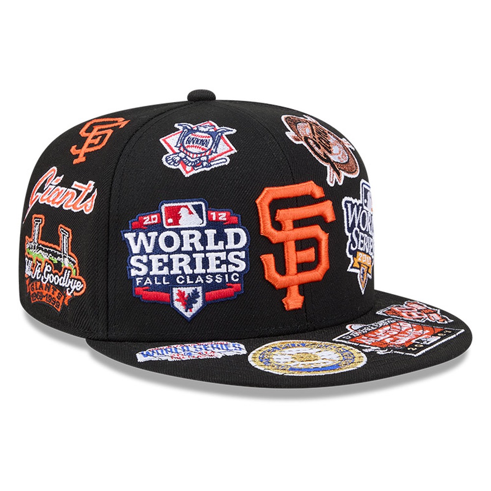 San Francisco Giants Black Patches All Over New Era 59FIFTY Fitted Hat