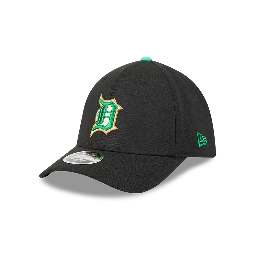 Detroit Tigers Black 2026 St. Patricks Day New Era 39THIRTY M-Crown Stretch Fit Hat