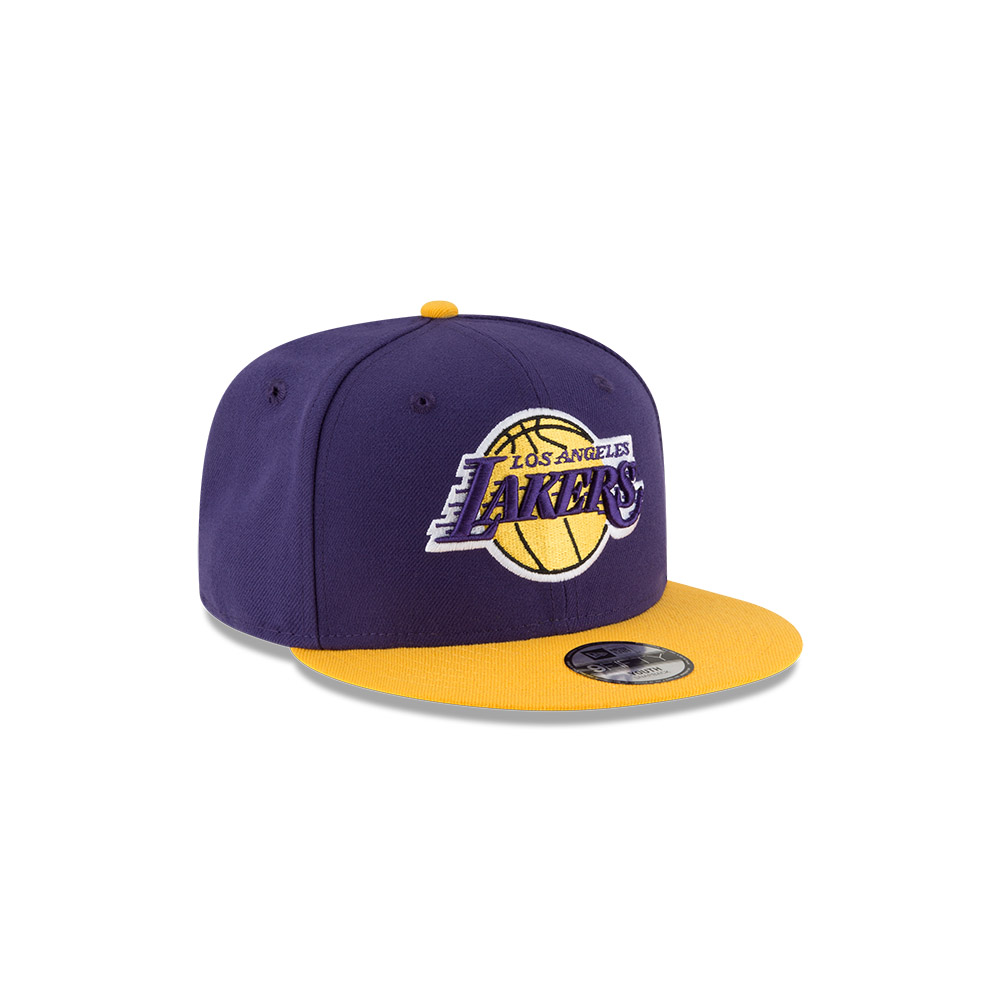 Youth Los Angeles Lakers Purple and Yellow Two Tone New Era 9FIFTY Snapback Hat