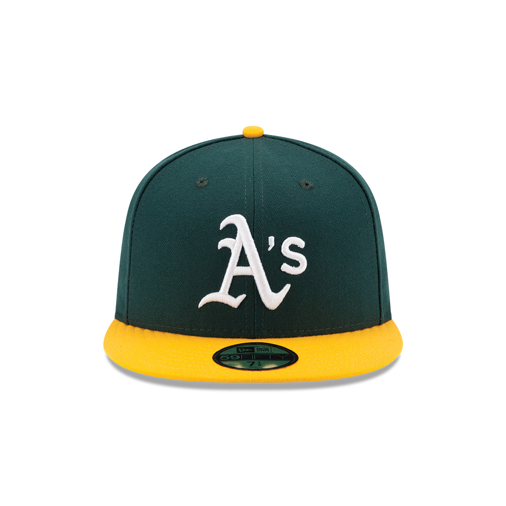 Youth Oakland Athletics Green and Yellow Authentic Collection On-Field Game New Era 59FIFTY Fitted Hat
