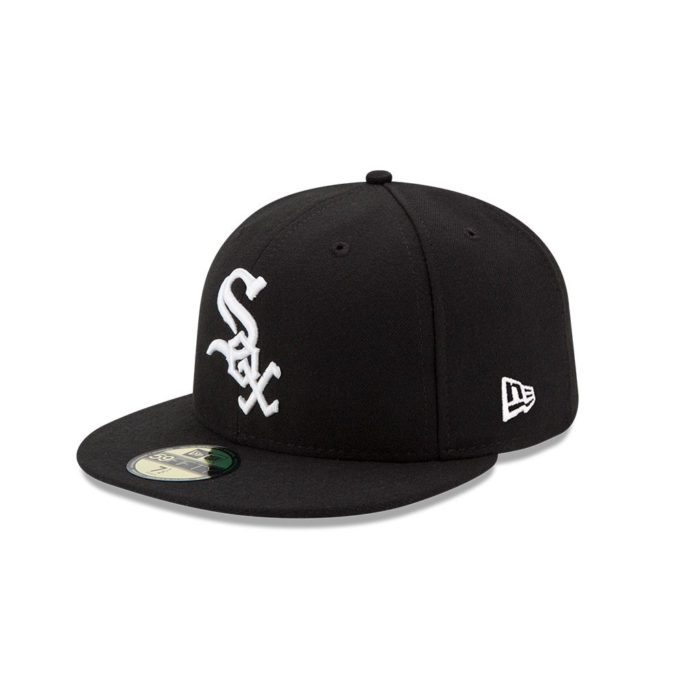 Youth Chicago White Sox Black Authentic Collection On-Field Game New Era 59FIFTY Fitted Hat