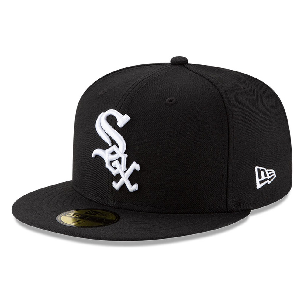 Chicago White Sox Black Wool New Era 59FIFTY Fitted Hat