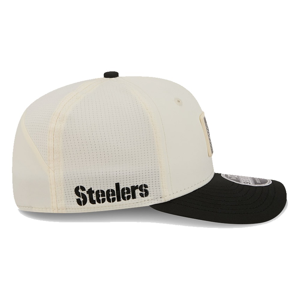Pittsburgh Steelers Cream and Black 2026 NFL Training Camp New Era 9SEVENTY Adjustable Hat