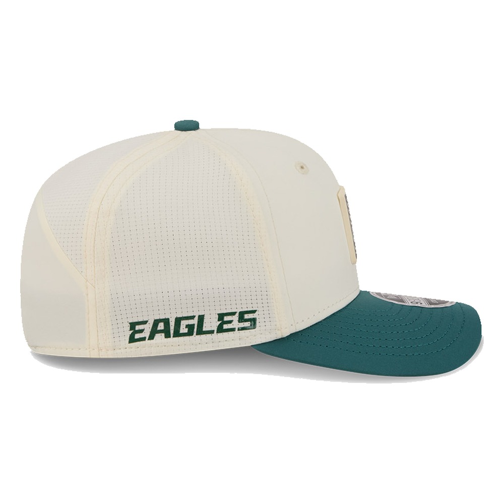 Philadelphia Eagles Cream and Midnight Green 2026 NFL Training Camp New Era 9SEVENTY Adjustable Hat