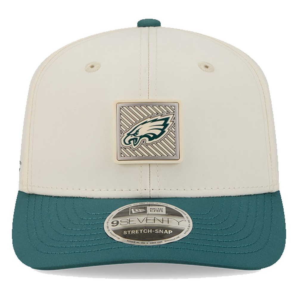 Philadelphia Eagles Cream and Midnight Green 2026 NFL Training Camp New Era 9SEVENTY Adjustable Hat