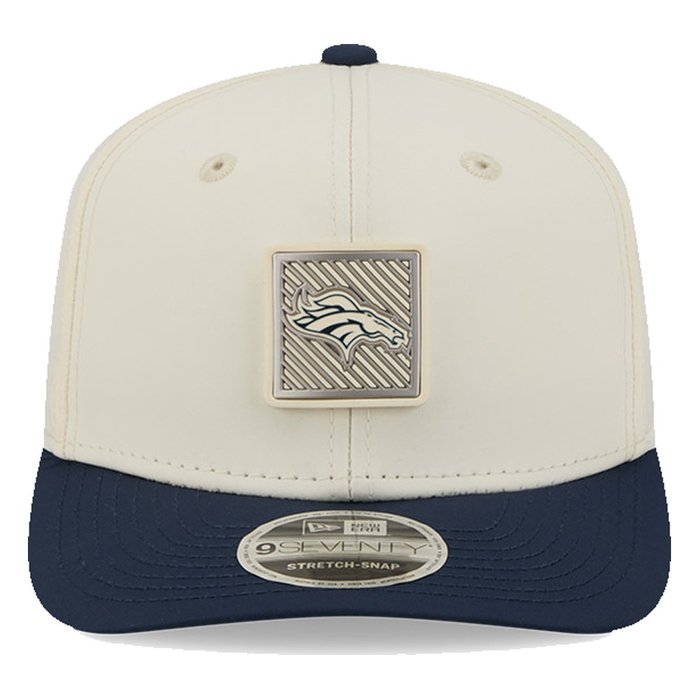Denver Broncos Cream and Navy 2026 NFL Training Camp New Era 9SEVENTY Adjustable Hat