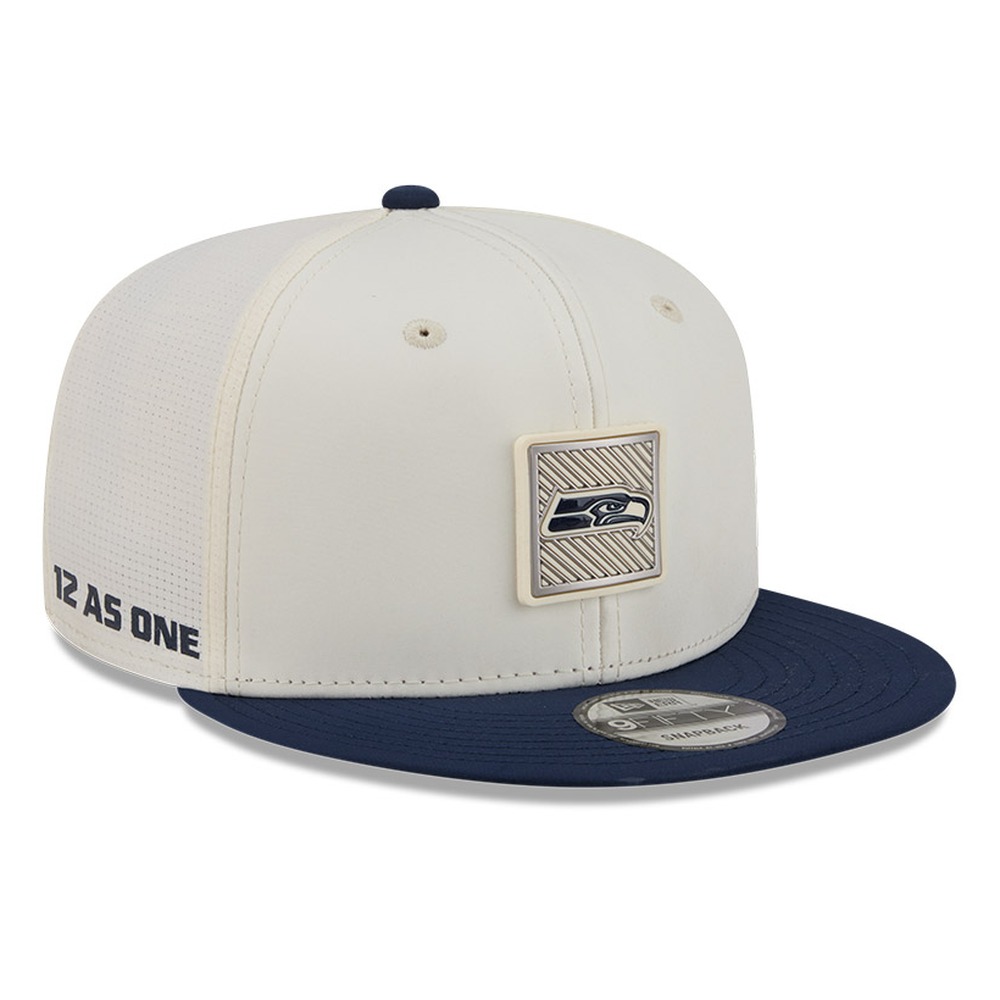 Seattle Seahawks Cream and Navy 2026 NFL Training Camp New Era 9FIFTY Snapback Hat