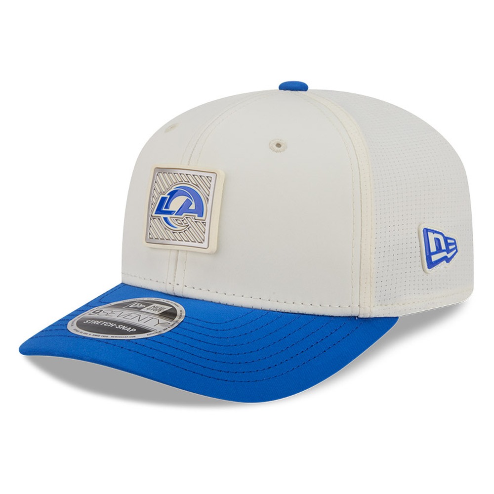 Los Angeles Rams Cream and Royal Blue 2026 NFL Training Camp New Era 9SEVENTY Adjustable Hat