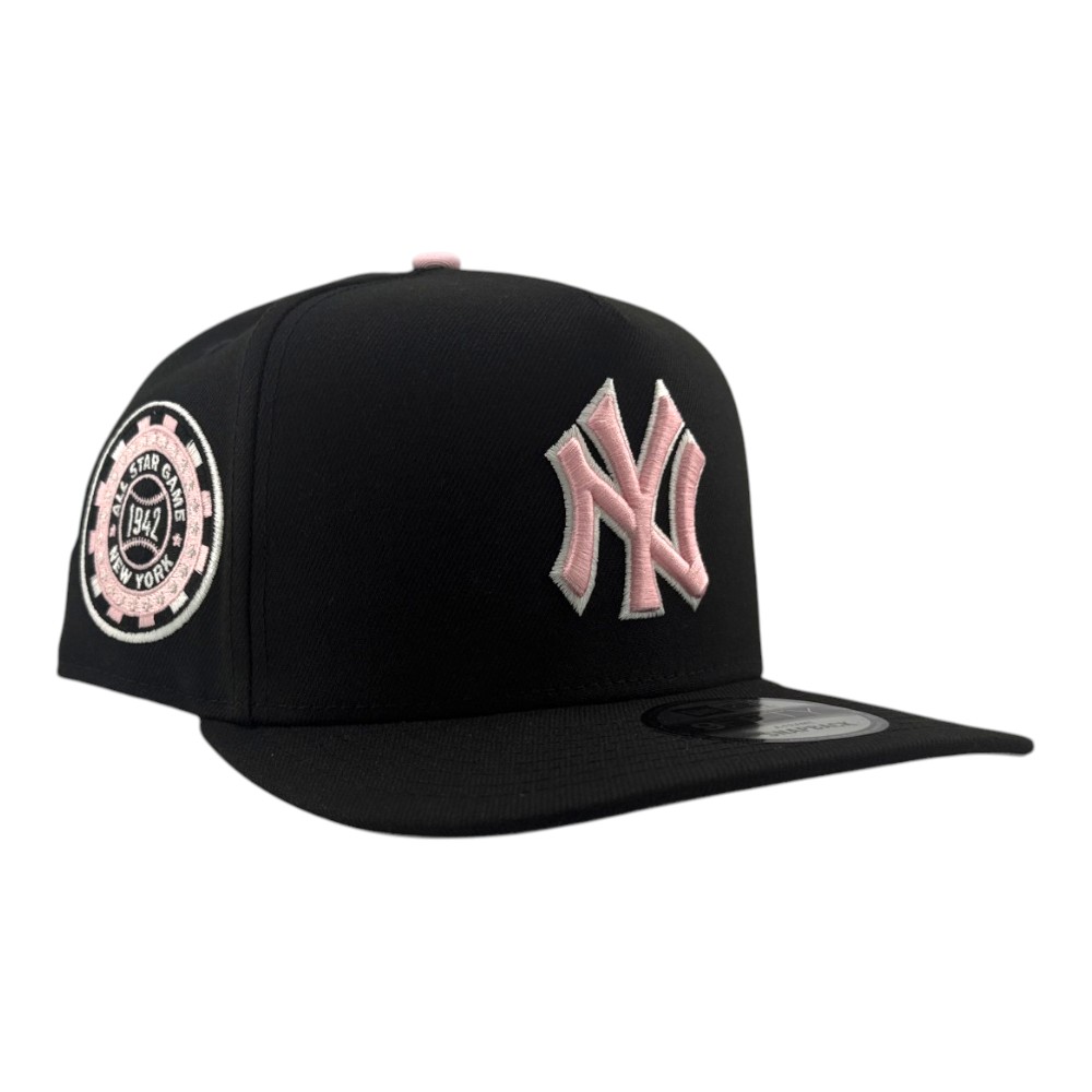 New York Yankees Black and Pink 1942 ASG Patch New Era 9FIFTY A-Frame Hat