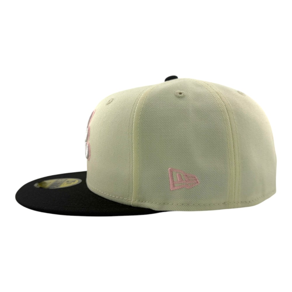 San Diego Padres Chrome and Black with Pink Outline Logo New Era 59FIFTY Fitted Hat