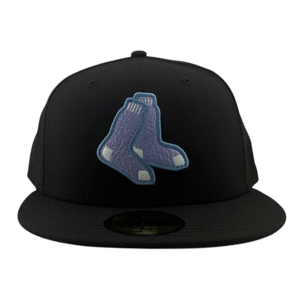 Boston Red Sox Black and Lavender New Era 59FIFTY Fitted Hat