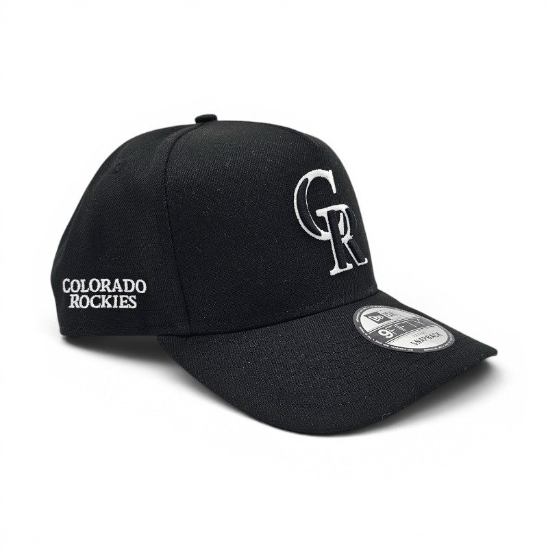 Colorado Rockies Black Script Patch Leon in the Lab New Era 9FIFTY A-Frame Hat