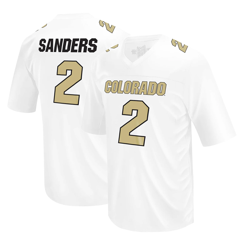 Colorado Buffaloes Shedeur Sanders White Original Retro Brand Jersey