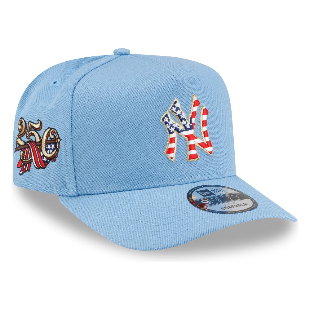 New York Yankees Sky Blue USA Logo 250th Anniversary Patch New Era