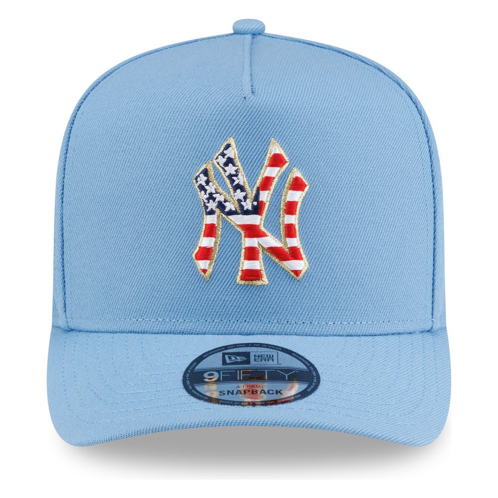 New York Yankees Sky Blue USA Logo 250th Anniversary Patch New Era 9FIFTY A-Frame Snapback Hat