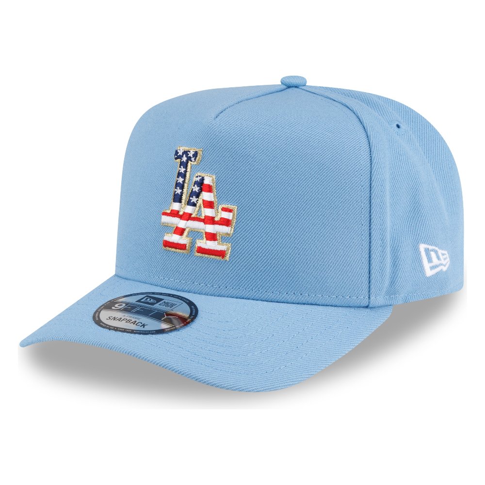 Los Angeles Dodgers Sky Blue USA Logo 250th Anniversary Patch New Era 9FIFTY A-Frame Snapback Hat