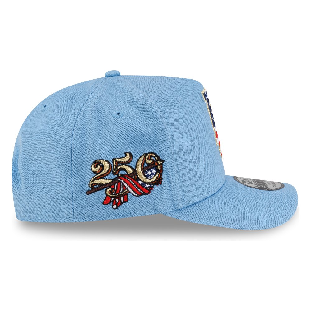 Los Angeles Dodgers Sky Blue USA Logo 250th Anniversary Patch New Era 9FIFTY A-Frame Snapback Hat
