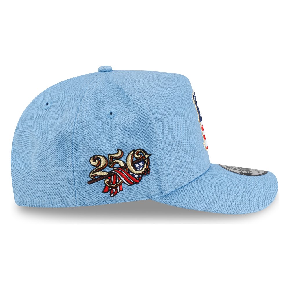 Boston Red Sox Sky Blue USA Logo 250th Anniversary Patch New Era 9FIFTY A-Frame Snapback Hat