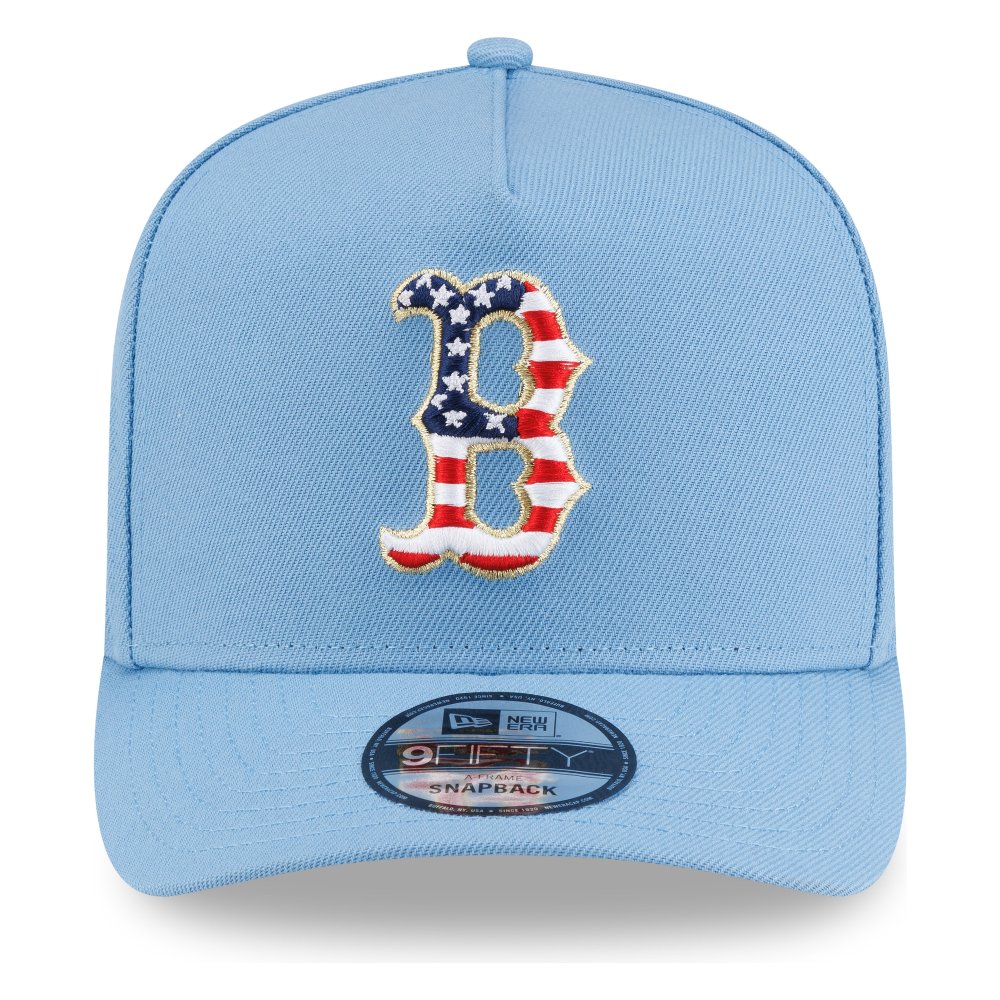 Boston Red Sox Sky Blue USA Logo 250th Anniversary Patch New Era 9FIFTY A-Frame Snapback Hat