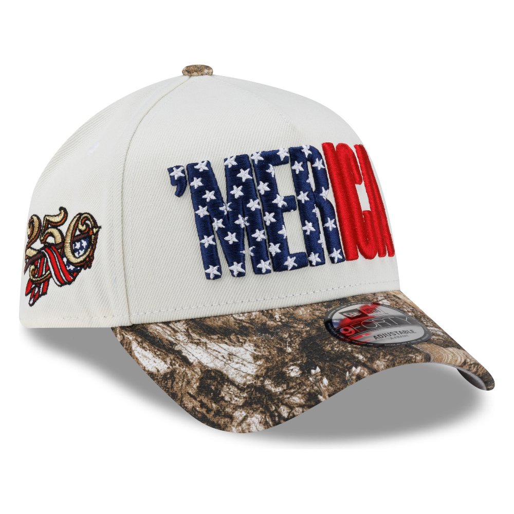 USA White and Camo 'MERICA 250th Anniversary Patch New Era 9FORTY