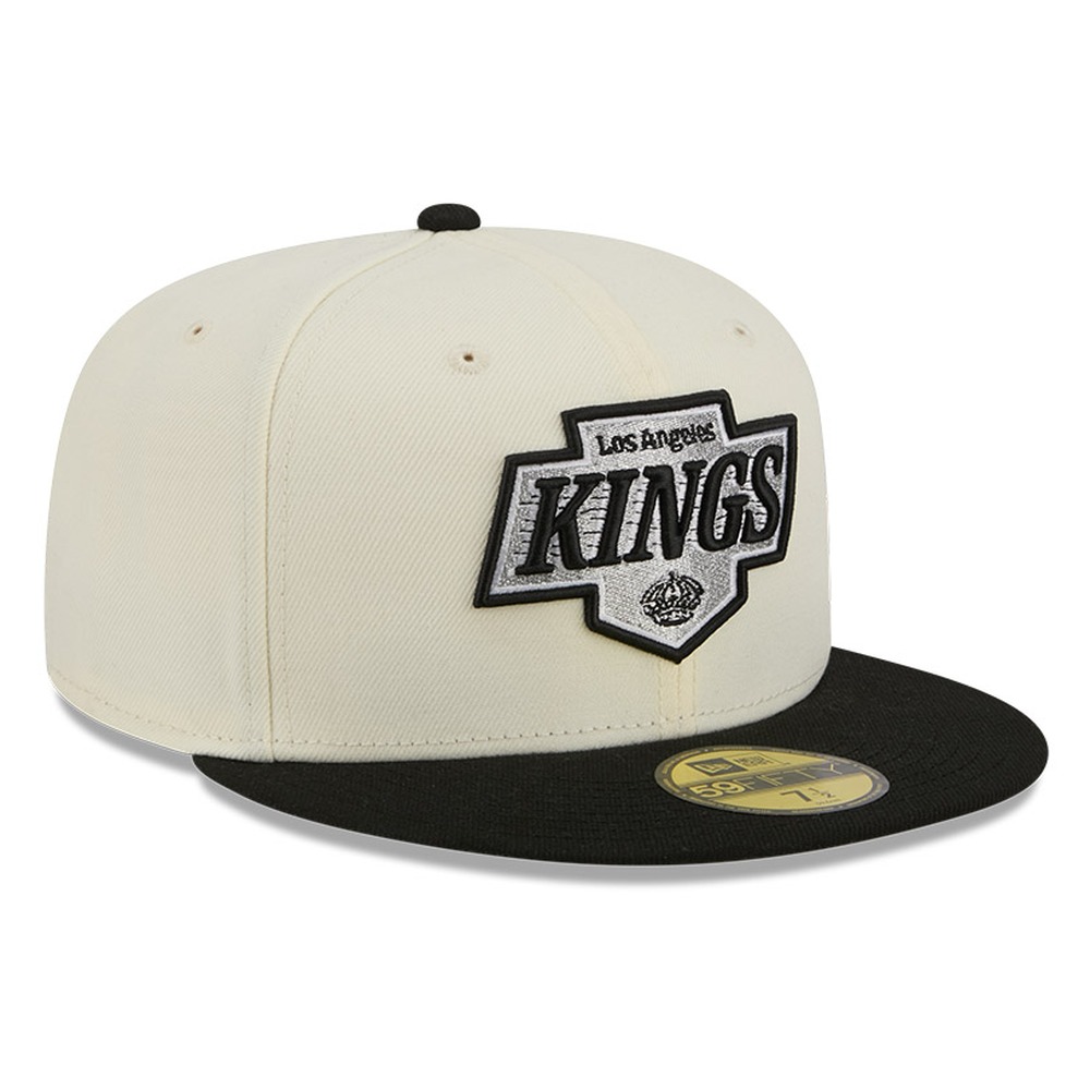 Los Angeles Kings Chrome White Two Tone Basic New Era 59FIFTY Fitted Hat