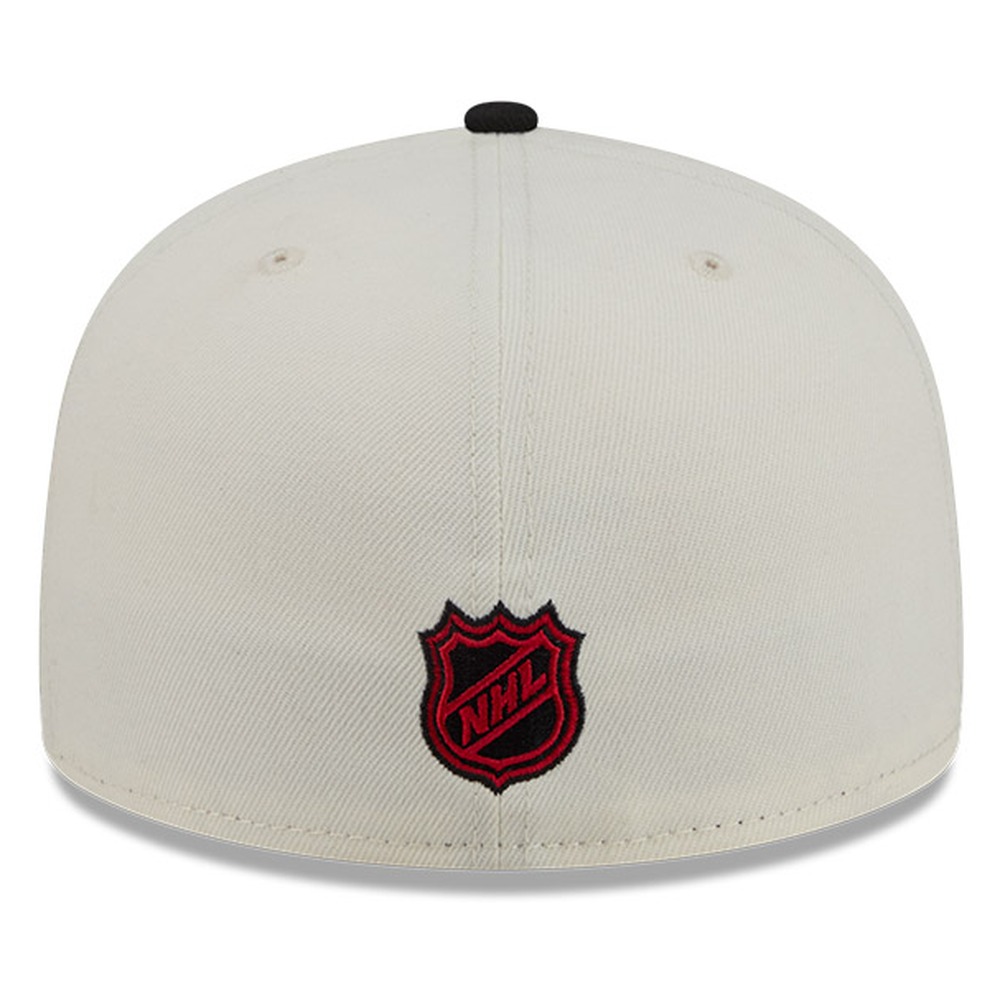 Chicago Blackhawks Chrome White Two Tone Basic New Era 59FIFTY Fitted Hat