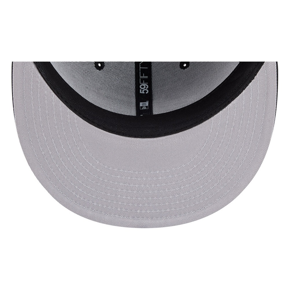 Seattle Seahawks Black White Outline Basic New Era 59FIFTY Fitted Hat