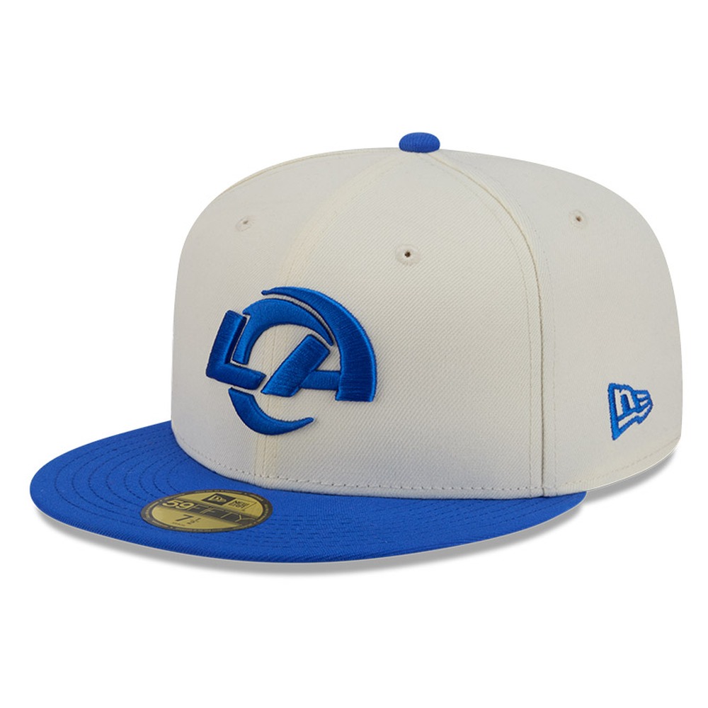 Los Angeles Rams Chrome White Two Tone Basic New Era 59FIFTY Fitted Hat